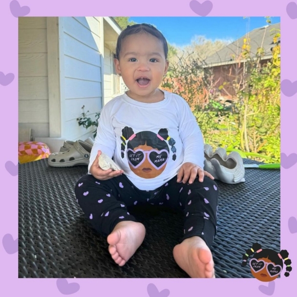 NWOT Elle Olivia Bamboo Long Sleeve, Pig-Tails Girly - Picture 3 of 8